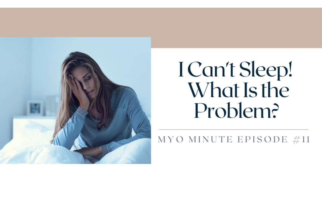 a tired woman who has insomnia and can't sleep, with her hand on her face would like to learn why she can't sleep and how orofacial myofunctional therapy can help