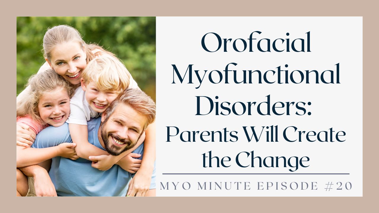 a happy mom and dad with two kids are smiling myo minute episdoe #20 orofacial myofunctional disorders: parents will create the change