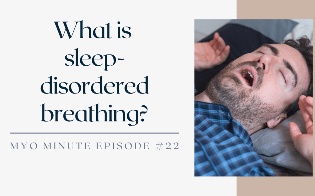 man in blue shirt is sleeping with his mouth wide open from sleep disordered breathing